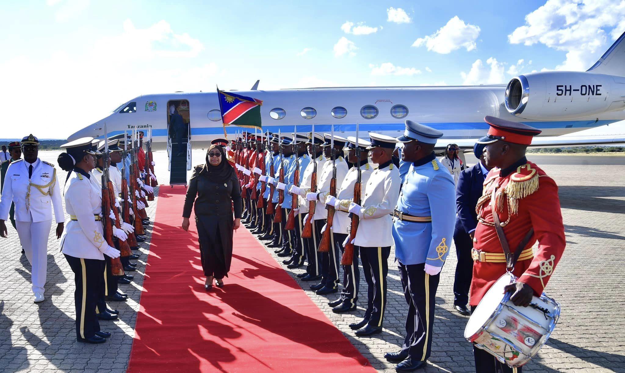 President Samia Suluhu Hassan in Namibia